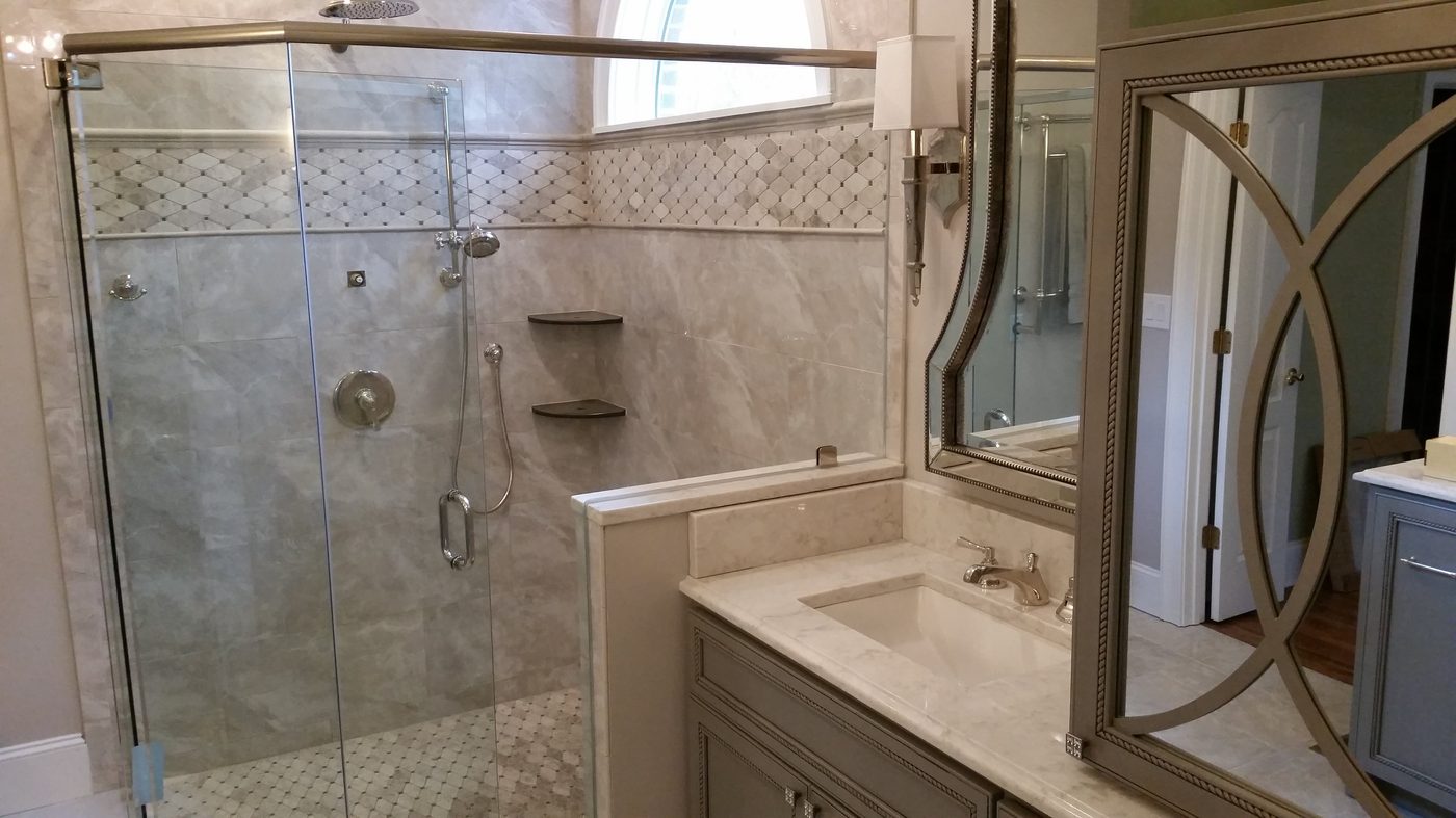 Master bath remodel with jetted tub